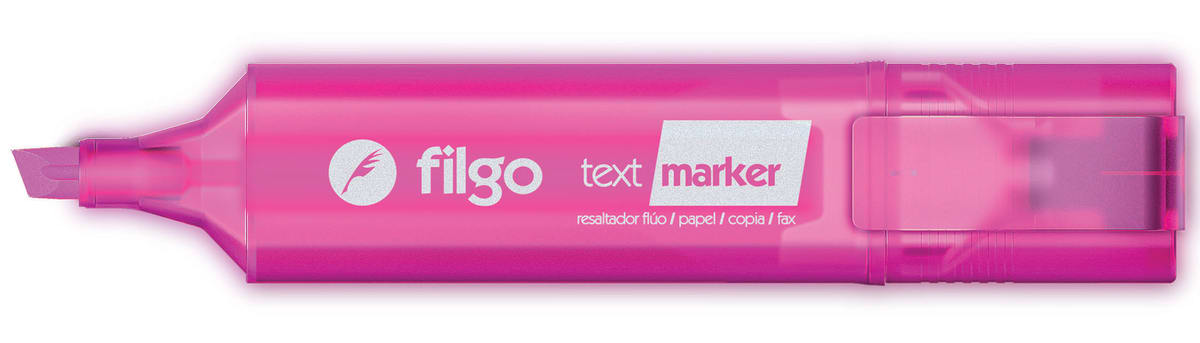 Destacador text marker rosado filgo1