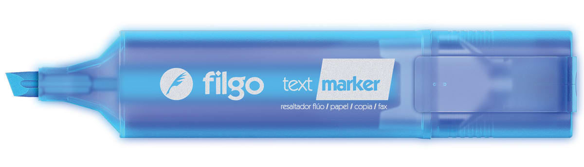 Destacador text marker azul filgo1