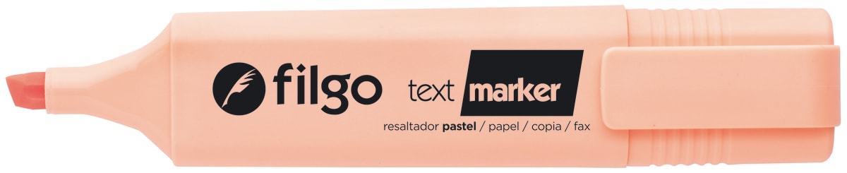 Destacador text marker pastel naranjo filgo1