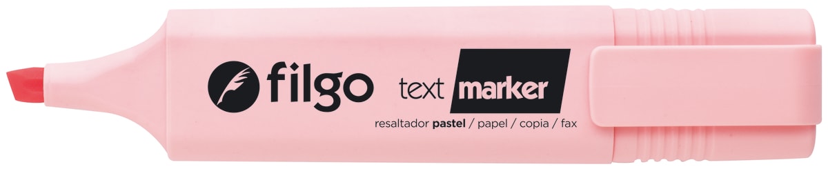 Destacador text marker pastel rosa filgo1