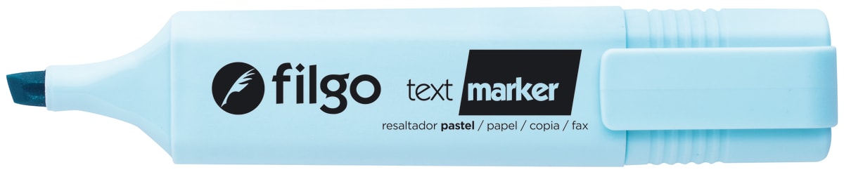 Destacador text marker pastel celeste filgo1