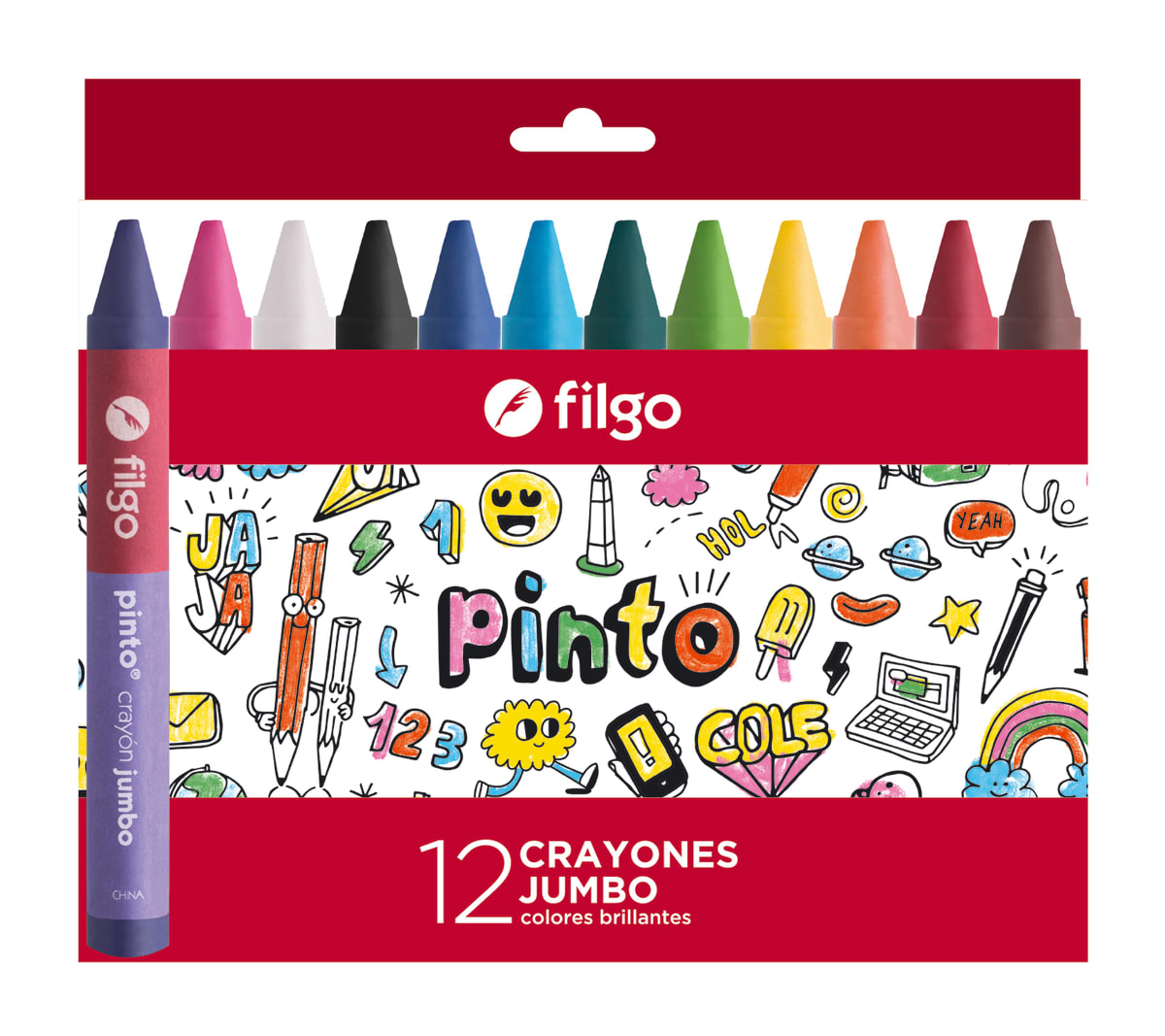 Lápices de cera 12 colores filgo1