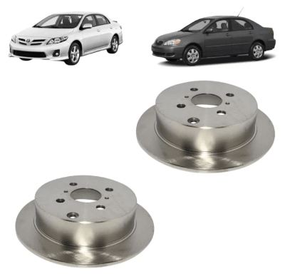 PAR DISCO FRENO TRASERO / TOYOTA COROLLA 2002/20111