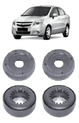 Kit Amortiguadores Del + Cazoletas Chevrolet Aveo 2004-20161
