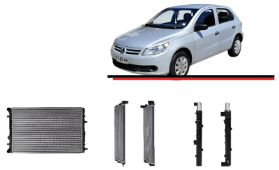RADIADOR MOTOR VW GOL G5 TODOS T/M C/AIRE T/TUBO KNR1