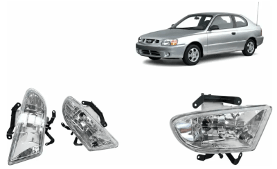 Par Neblineros Para Hyundai Accent Prime 2000/2002 Blanco1