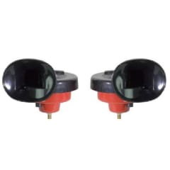 BOCINA NEGRA/ROJA DOBLE CARACOL 12V