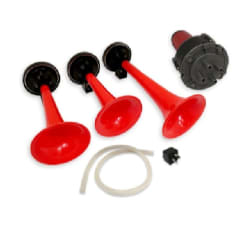 BOCINA AIRE C/COMPRESOR 3 CORNETAS 12V (2 TONOS)