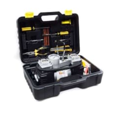 COMPRESOR AIRE C/RELOJ 2 PISTON 150 PSI (CAJA PLASTICA)