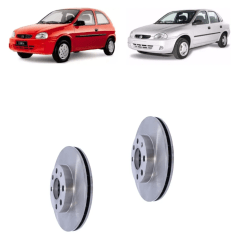 PAR DISCOS FRENO VENTILADO / CHEVROLET CORSA 1.6 EXTRA 00/08
