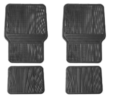 PISO GOMA NEGRO SET 4 PCS (X 12PCS X CAJA)(ECONOMICO)