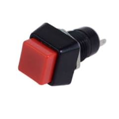 BOTON PULSADOR CHICO CUADRADO ROJO 2 PATITAS