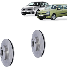 PAR DISCO FRENO DELANTERO / NISSAN PLATINA 1.6 2003/2008