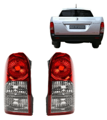 Par Farol Trasero Para Ssanyong Actyon Sport 2006 2011 Ambos Lados Rojo/blanco