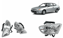 Par Neblineros Para Hyundai Accent Prime 2000/2002 Blanco