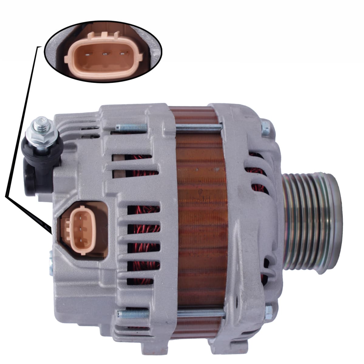 ALTERNADOR NISSAN 2.5, 12 VOLT 7PK 3 PINES4