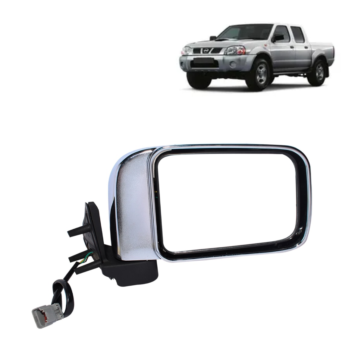 Espejo Derecho Cromado Electrico Nissan Terrano 2.5 98/101