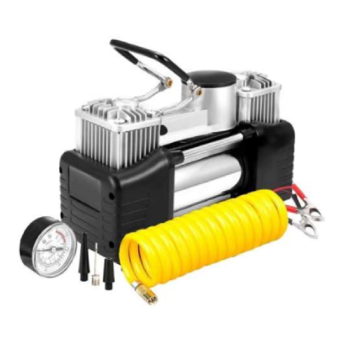 COMPRESOR AIRE CON RELOJ 2 PISTON LATERALES 100 PSI1