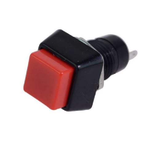 BOTON PULSADOR CHICO CUADRADO ROJO 2 PATITAS1