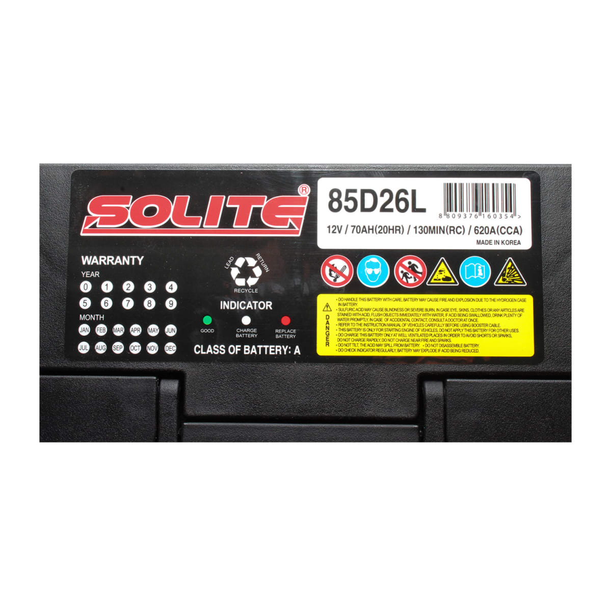 BATERIA 70 AMP CCA620 (-+) RH  SOLITE FORD EDGE/HYUNDAI ACCENT/SANTAFE/SPORTAGE/TERRANO/GRAND NOMADE-VITARA/RAV43