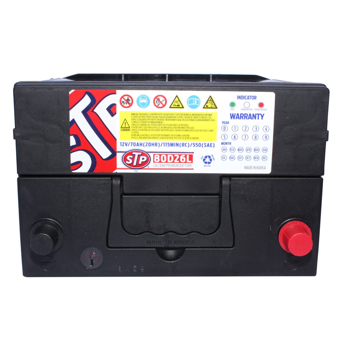BATERIA 70 AMP CCA550 POSITIVO RH STP2