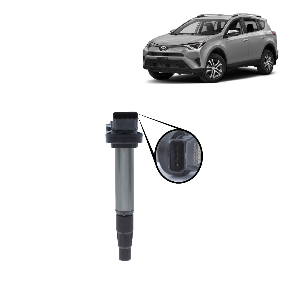 BOBINA ENCENDIDO DIRECTA / TOYOTA COROLLA 1.6 - 1.8 - RAV4 2.0 - 2.4 0