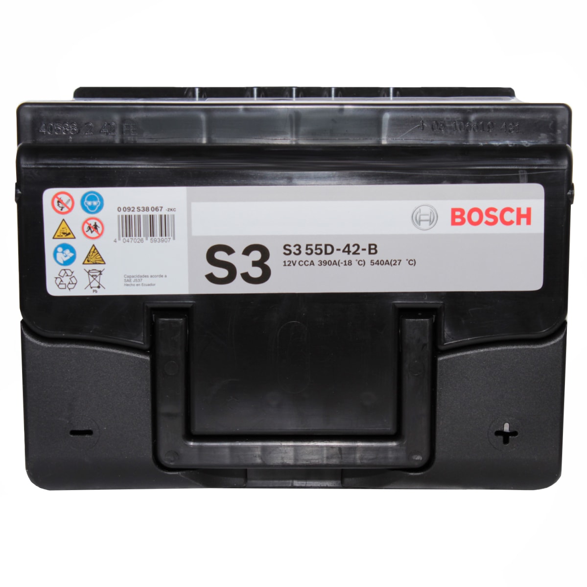 BATERIA 55 AMP S3 55D-42-B CCA390 (-+) RH  BOSCH2