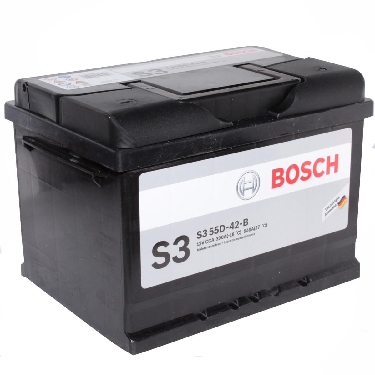 BATERIA 55 AMP S3 55D-42-B CCA390 (-+) RH BOSCH MOTORCENTER3