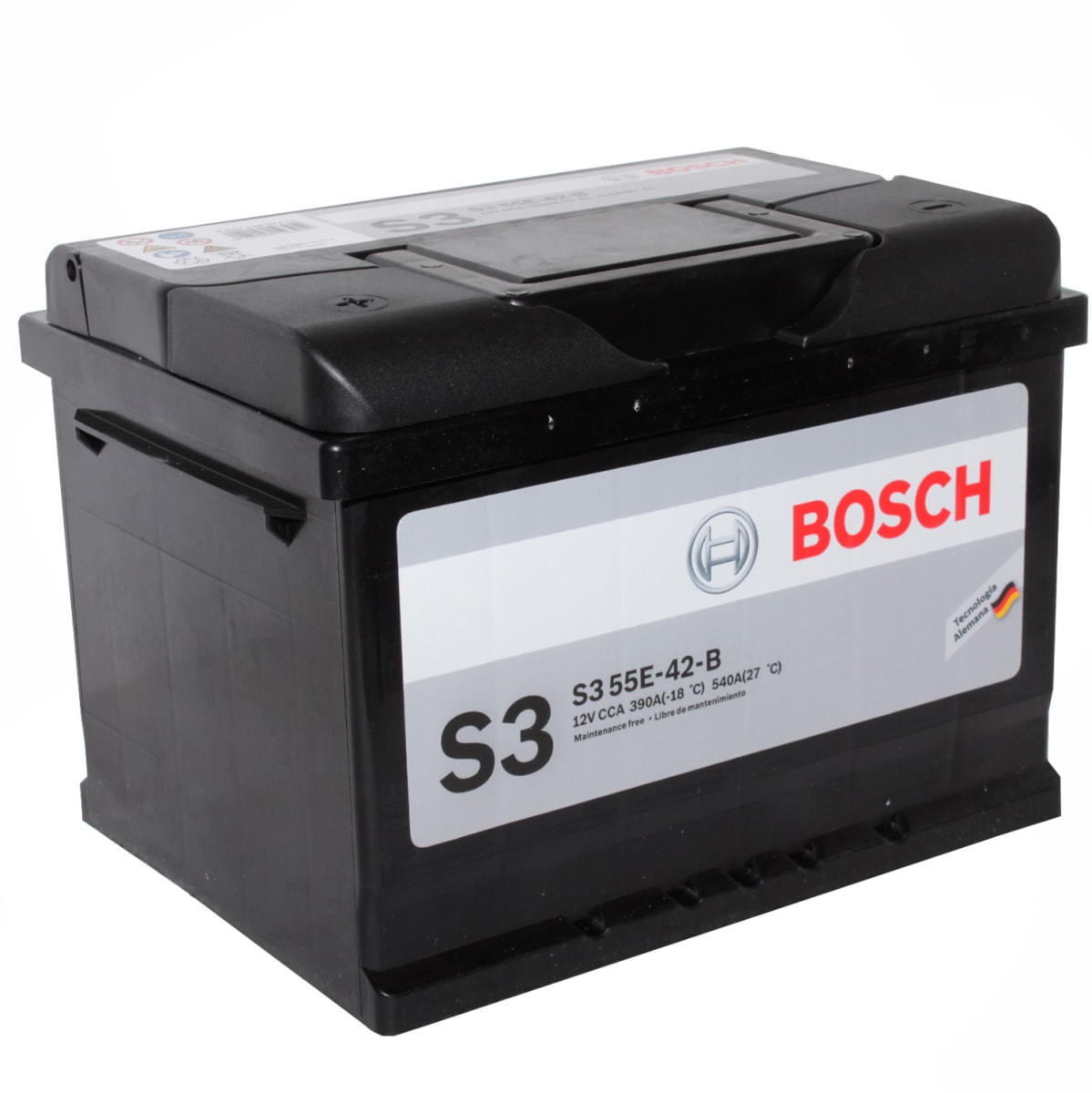 BATERIA 55 AMP S3 55E-42-B CCA390 (+-) LH BOSCH MOTORCENTER3