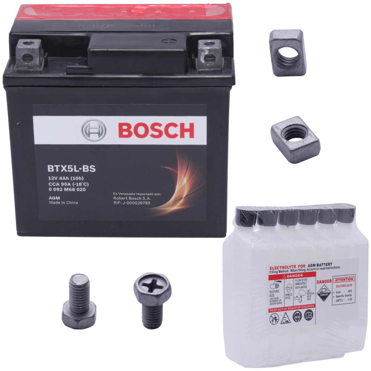 Bateria Moto Bosch 12v 4ah / R15 Fz16 Xr150 (ytx5l) Btx5l-bs 0