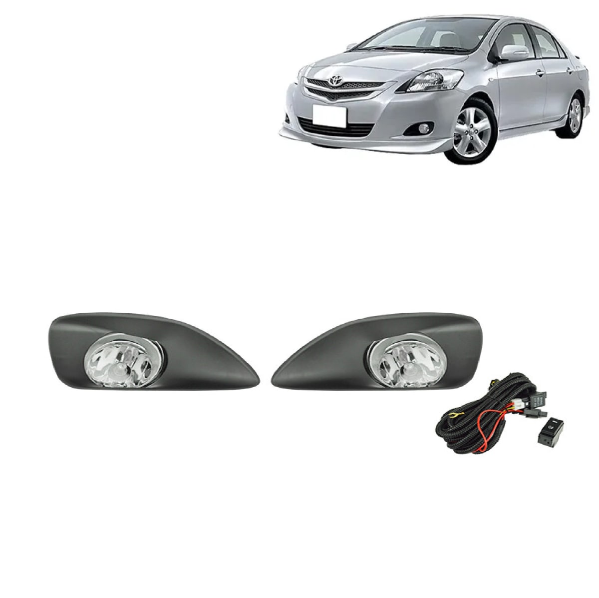 KIT NEBLINERO COMPLETO + SWITCH + TAPA TOYOTA YARIS SENDAN 2006/2013 0