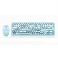 KIT TECLADO Y MOUSE INALÁMBRICO MOFI AZUL