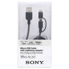 Sony Cable Micro Usb Lightning para Iphone SONY Negro 1.5M