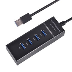 HUB USB 3.0 SUPER SPEED - IMPORTADO - 2224 - color negro