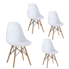 Kit 4 sillas modelo Eames diseño Smarthome color Blanco