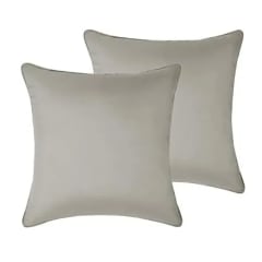 2 Fundas para Cojín Tela simil Cuero Gris 45x45 cms