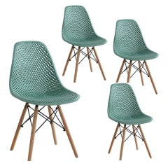 Kit 4 sillas modelo Eames diseño Smarthome color Menta