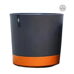 Macetero con Bandeja Extraíble y Drenaje Reflexivo 25x23 cms Gris