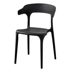 Silla Terraza PVC Rígido Negro Modelo Terra