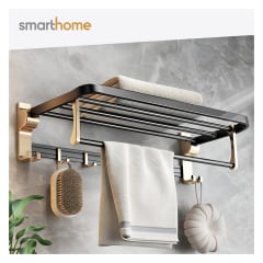 Toallero Plegable de Acero Smarthome Dorado Negro