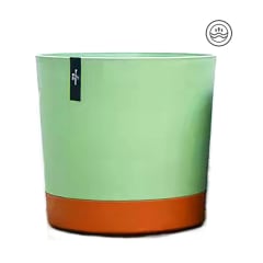 Macetero con Bandeja Extraible y Drenaje Reflexivo 25x23 cms  Verde