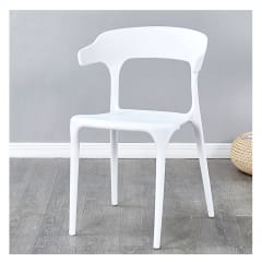 Silla Terraza PVC Rígido Blanca Modelo Terra