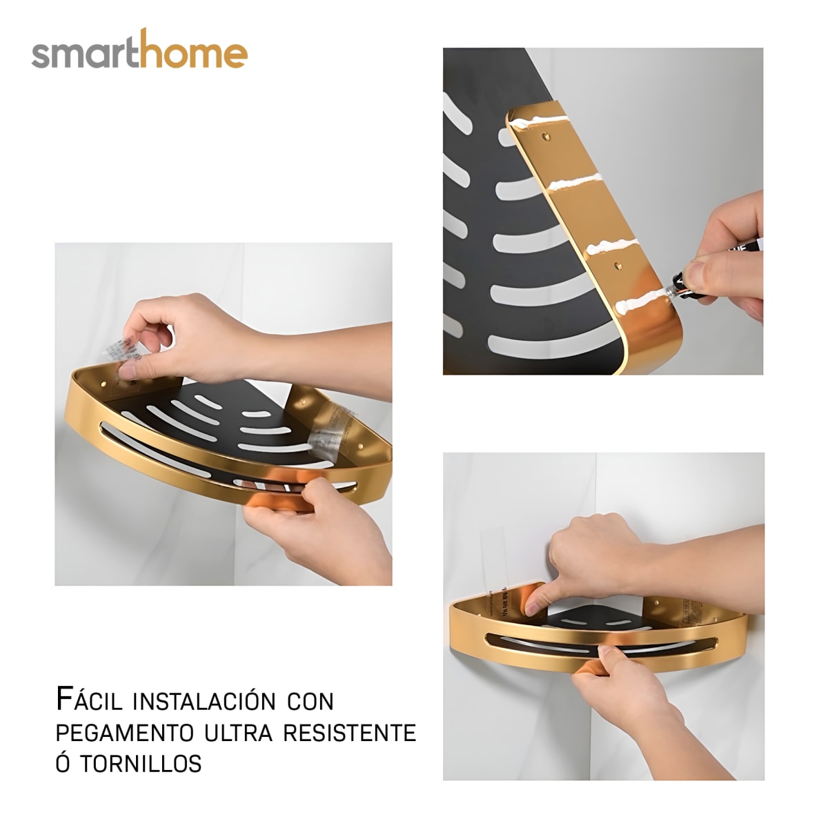 Esquinero Baño Acero Mate Smarthome Bronce Negro8