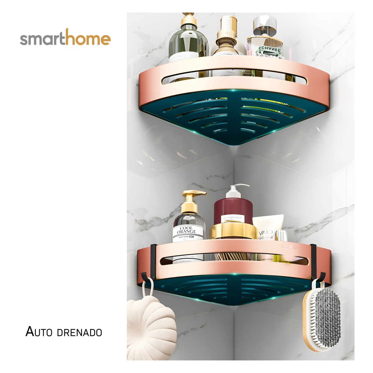 Esquinero Baño Acero Mate Smarthome Bronce Negro7