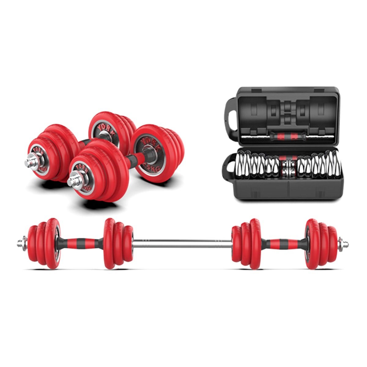 Set de Pesas Cromadas con Estuche 20k2