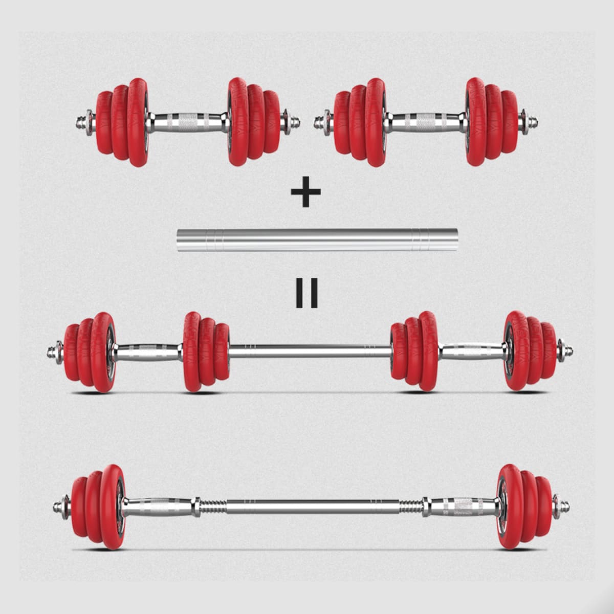 Set de Pesas Cromadas con Estuche 20k5