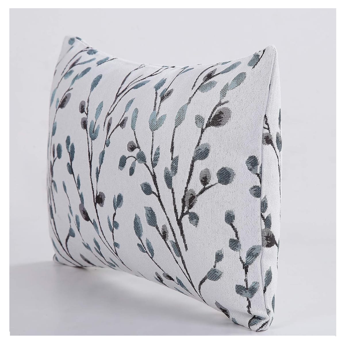 2 Fundas para Cojín Jacquard Hoja Bordado 50x30 cms2