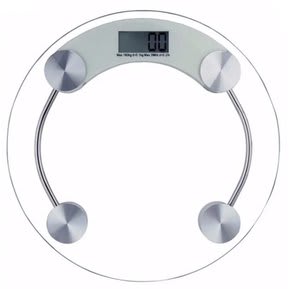 Pesa Balanza de Baño de Vidrio Templado Dblue Redonda1