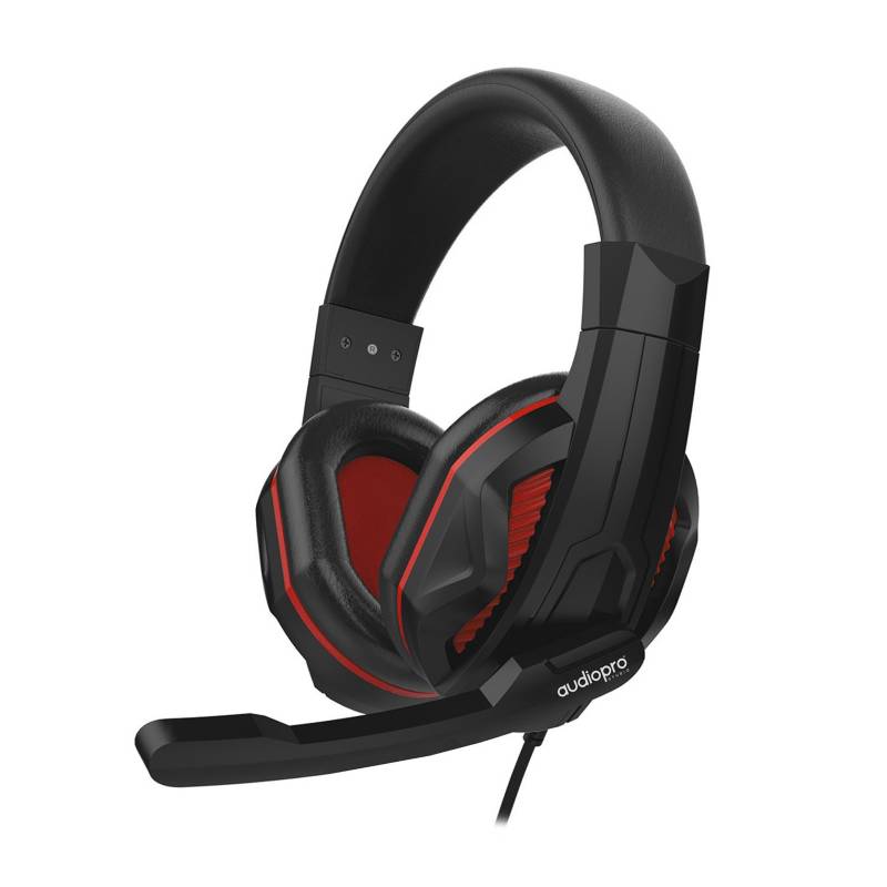 Audífonos Gamer Ps4 Consola Audiopro Negro-Rojo1