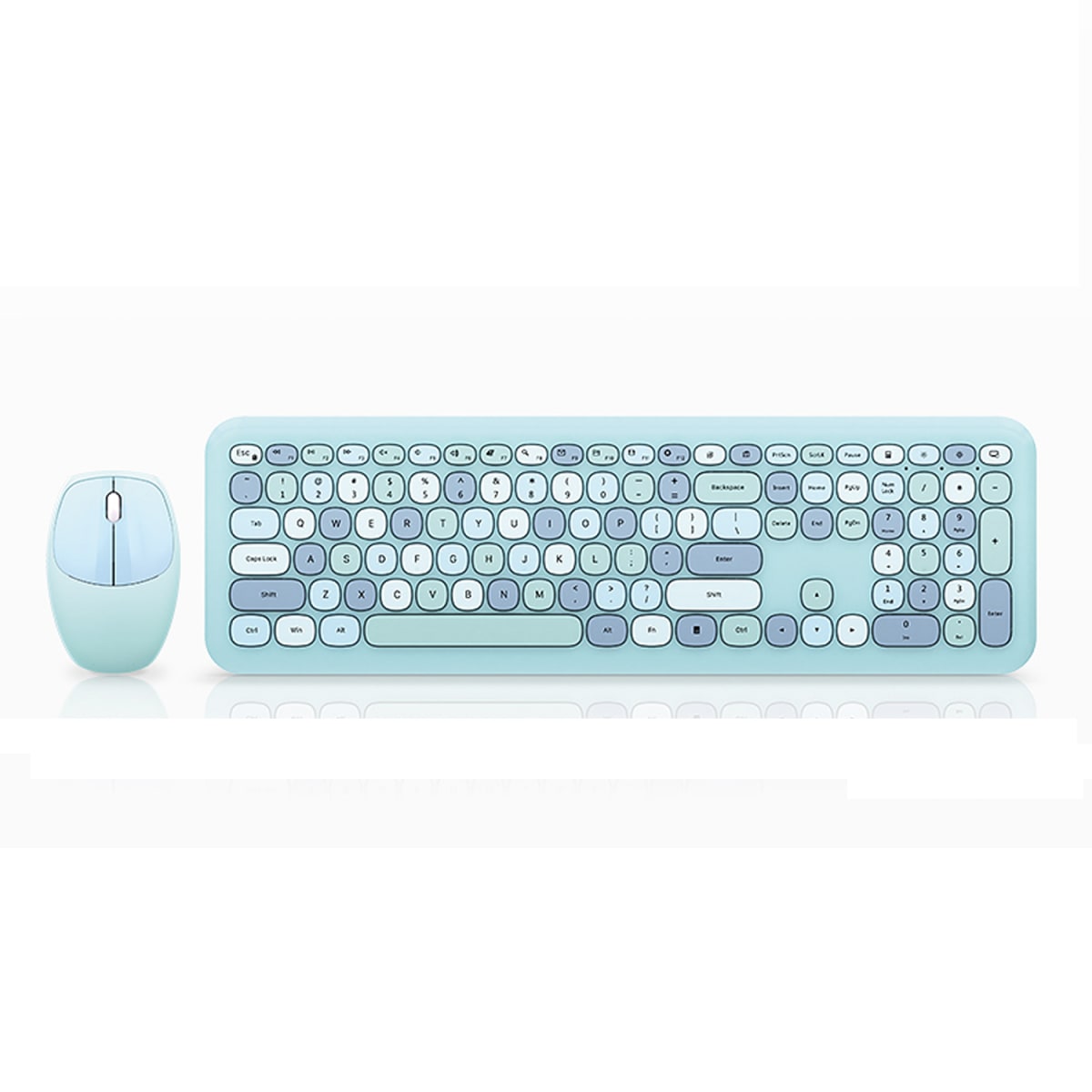 KIT TECLADO Y MOUSE INALÁMBRICO MOFI AZUL1